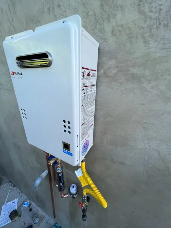 Tankless water heater installation for Cypress Meadow homes